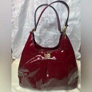 Coach F21238 Crimson Maggie Patent Leather Handbag